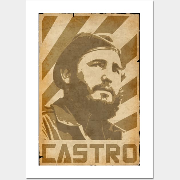 Fidel Castro Retro Propaganda Wall Art by Nerd_art